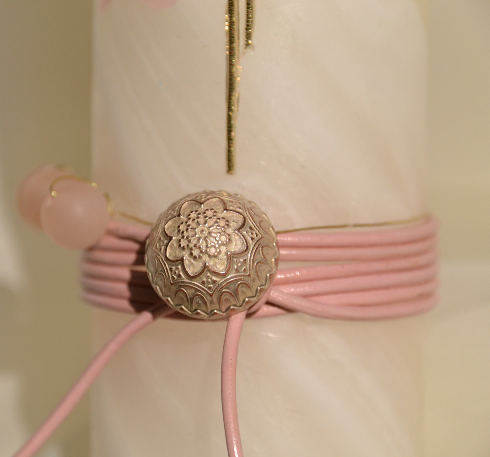 Taufkerze rosa 1ba